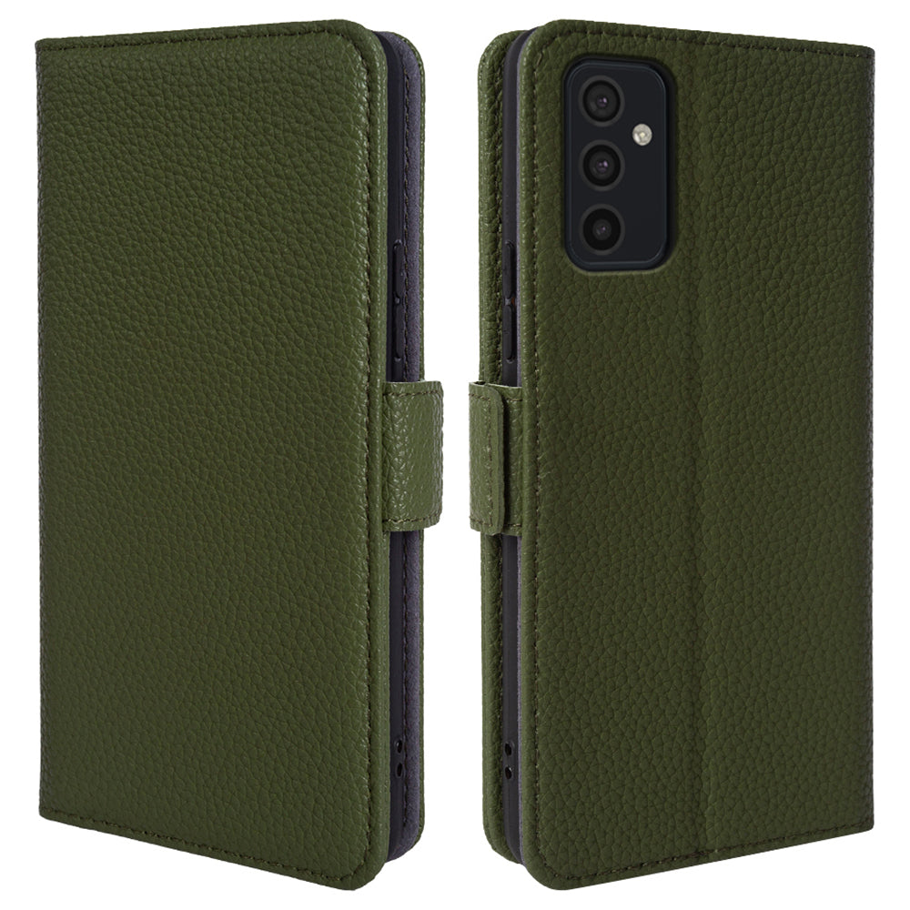 For Samsung Galaxy M52 5G Litchi Texture Genuine Cow Leather TPU Phone Case with Stand Wallet For Samsung Galaxy M52 5G Litchi Texture Genuine Cow Leather TPU Phone Case with Stand Wallet